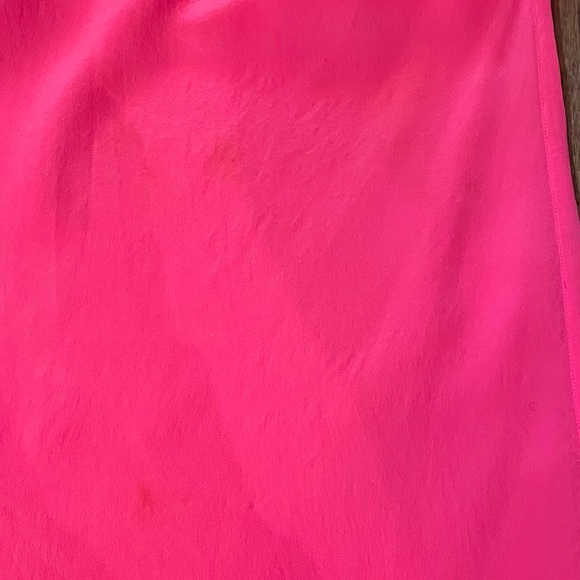 100% Silk Neon Pink Frill Dress - Sz 4 - Picture 3 of 3